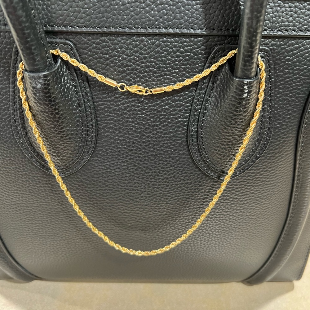 3mm 18k Yellow Gold plated Rope Chain 18 inch
